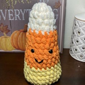 Candy corn crochet plushie